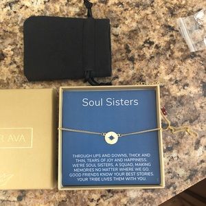 Soul sister gold tone necklace